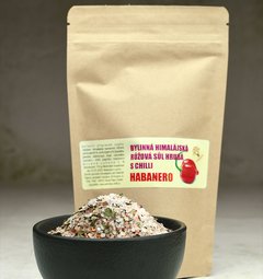 Bylinná himalájská růžová sůl hrubá s chilli Habanero