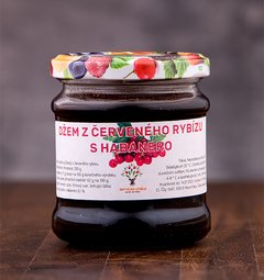 Jemně pálivý džem výběrový (Extra) z červeného rybízu s Habanero.