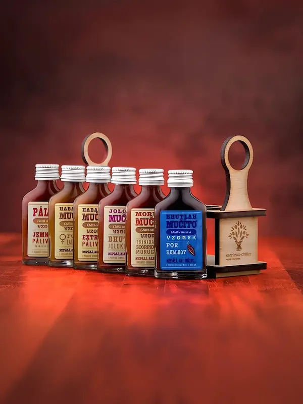 Dárková sada vzorků chilli omáček Mučíto