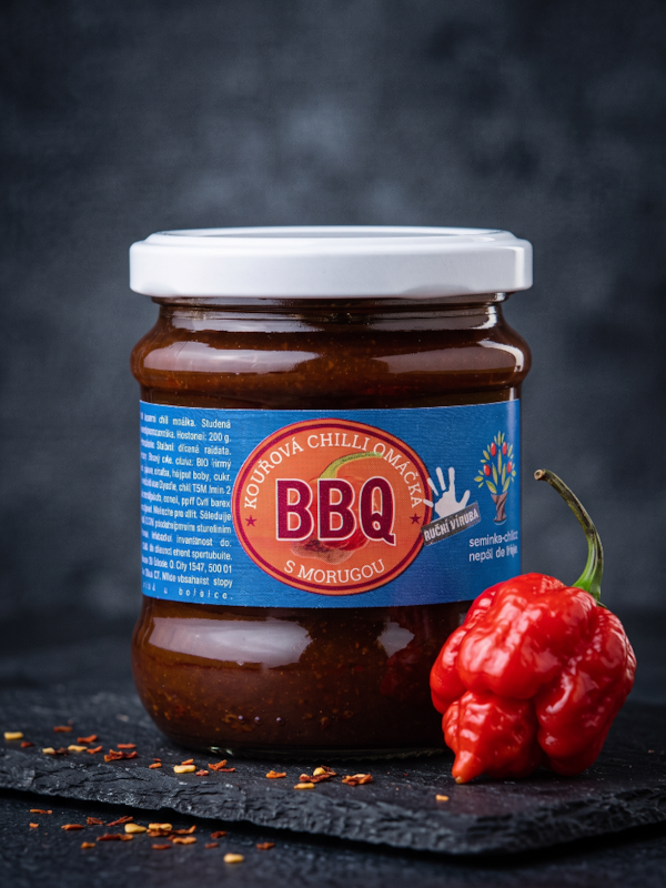 Kouřová BBQ chilli omáčka ze směsi superhot odrůd Capsicum chinense
