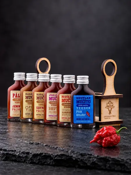 Dárková sada vzorků chilli omáček Mučíto